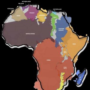 The TRUE SIZE of Africa - tsoa scaled e - Shujaa Designs