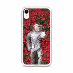 Astronaout in Roses iPhone Case - iphone case iphone xr case on phone e f - Shujaa Designs