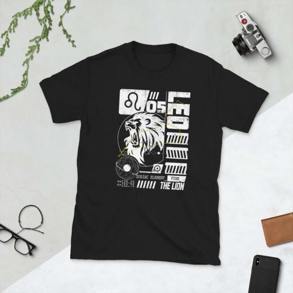 Leo Unisex T-Shirt - unisex basic softstyle t shirt black front dc b - Shujaa Designs