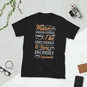 Coffee Themed Unisex T-Shirt - unisex basic softstyle t shirt black front f d be c - Shujaa Designs