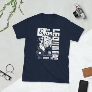 Leo Unisex T-Shirt - unisex basic softstyle t shirt navy front dc b - Shujaa Designs