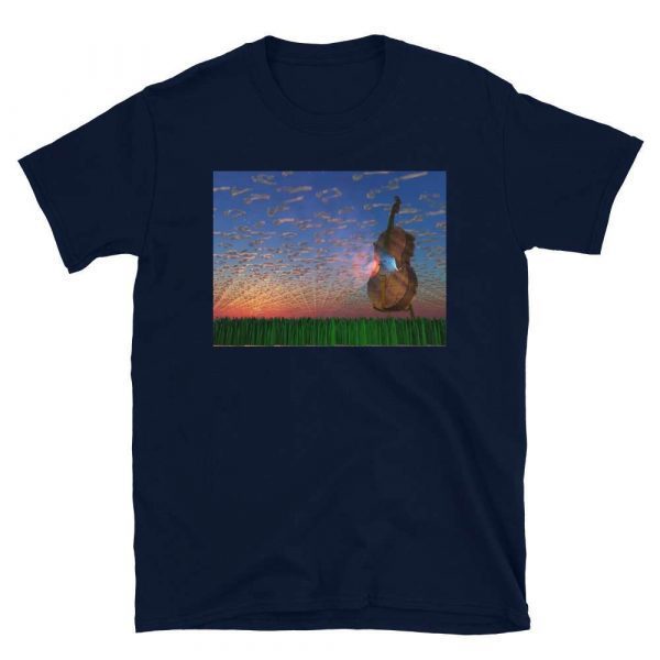 Sky Cello - unisex basic softstyle t shirt navy front dc d - Shujaa Designs