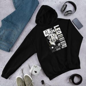 Leo Unisex Hoodie - unisex heavy blend hoodie black front de f b - Shujaa Designs