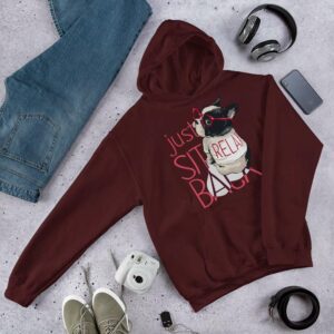 Pug Unisex Hoodie - unisex heavy blend hoodie maroon front a c - Shujaa Designs
