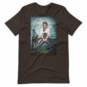 Steampunk Maiden - unisex staple t shirt brown front dded e - Shujaa Designs
