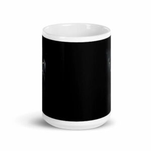Black Panther glossy mug - white glossy mug oz front view e e bf - Shujaa Designs
