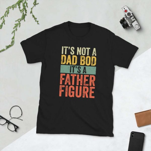 Dad Bod - unisex basic softstyle t shirt black front - Shujaa Designs