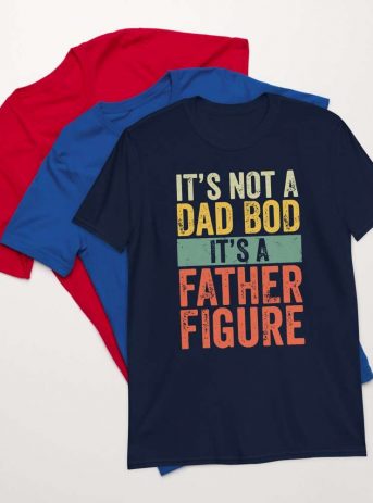 Dad Bod - unisex basic softstyle t shirt navy front - Shujaa Designs