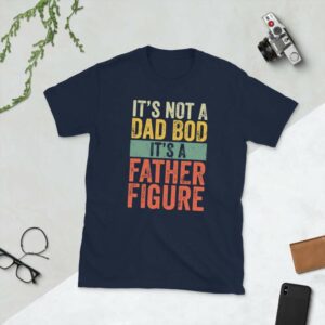 Dad Bod - unisex basic softstyle t shirt navy front b - Shujaa Designs