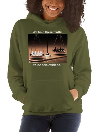 We Hold These Truths Unisex Hoodie - unisex heavy blend hoodie military green front d ee fbc - Shujaa Designs