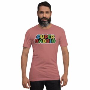 Super Daddio - unisex staple t shirt mauve front a e ef - Shujaa Designs