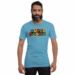 Super Daddio - unisex staple t shirt ocean blue front a e a - Shujaa Designs