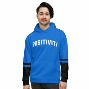 Positivity Unisex Hoodie - all over print unisex hoodie white front bbf c - Shujaa Designs