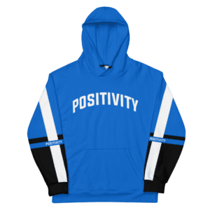 Positivity Unisex Tracksuit - all over print unisex hoodie white front f b - Shujaa Designs