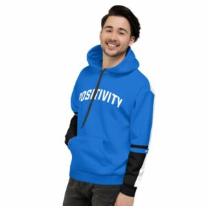 Positivity Unisex Hoodie - all over print unisex hoodie white left bbf cdee - Shujaa Designs