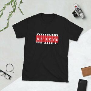 Spirit of Love Unisex T-Shirt - unisex basic softstyle t shirt black front a b c ebb - Shujaa Designs
