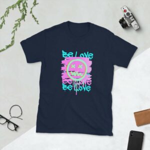 Be Love Unisex T-Shirt - unisex basic softstyle t shirt navy front a c c - Shujaa Designs