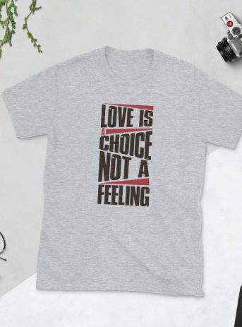 Love is a Choice Unisex T-Shirt - unisex basic softstyle t shirt sport grey front d d b - Shujaa Designs