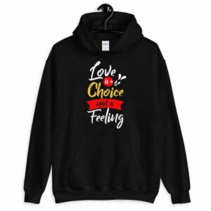 Love is a Choice Unisex Hoodie - unisex heavy blend hoodie black front da b - Shujaa Designs