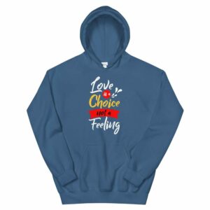 Love is a Choice Unisex Hoodie - unisex heavy blend hoodie indigo blue front da e - Shujaa Designs