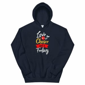 Love is a Choice Unisex Hoodie - unisex heavy blend hoodie navy front da cd - Shujaa Designs