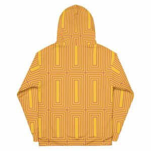 Geometric Print Unisex Hoodie - all over print unisex hoodie white back bad b - Shujaa Designs