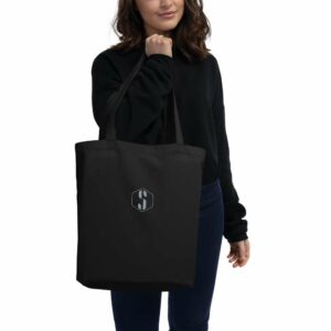 Eco Tote Bag - eco tote bag black front a c - Shujaa Designs