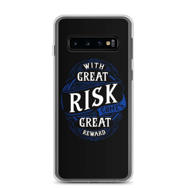 With Great Risk Comes Great Rewards Motivational Typography Designs Samsung Case - samsung case samsung galaxy s case on phone b cf - Shujaa Designs