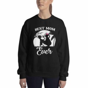 Best Mom Ever  – Mom Design Unisex Sweatshirt - unisex crew neck sweatshirt black front b - Shujaa Designs