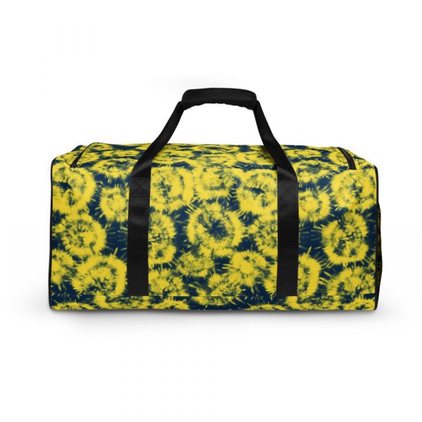 Yellow Tie Dye Duffle bag - all over print duffle bag white back c d c - Shujaa Designs