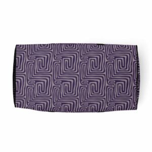 Purple Geometric Print Duffle bag - all over print duffle bag white bottom c f ca - Shujaa Designs