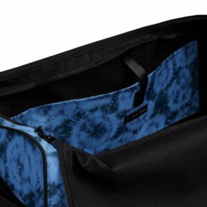 Blue Tie Dye Duffle bag - all over print duffle bag white inside pocket c df c - Shujaa Designs