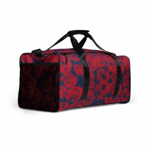 Red Tie Dye Duffle bag - all over print duffle bag white right front c ca e dcc - Shujaa Designs