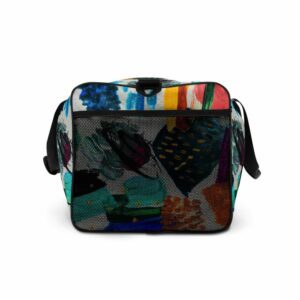 Colorful Print Duffle bag - all over print duffle bag white right side c e d e - Shujaa Designs