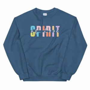 Spirit of Love Unisex Sweatshirt - unisex crew neck sweatshirt indigo blue front d a a d - Shujaa Designs