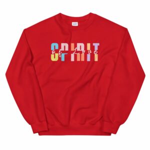 Spirit of Love Unisex Sweatshirt - unisex crew neck sweatshirt red front d a a d - Shujaa Designs