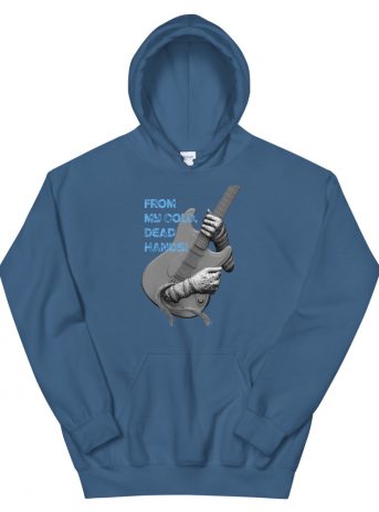 From My Cold Dead Hands Unisex Hoodie - unisex heavy blend hoodie indigo blue front d bed e - Shujaa Designs