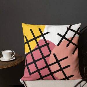 Abstract Print Premium Pillow - all over print premium pillow x back lifestyle ac bc e - Shujaa Designs