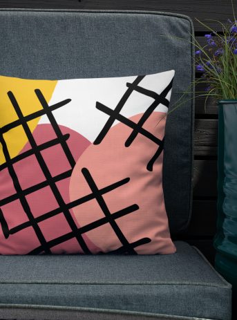 Abstract Print Premium Pillow - all over print premium pillow x front lifestyle ac b d - Shujaa Designs