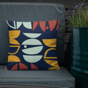 Half Circle Pattern Premium Pillow - all over print premium pillow x front lifestyle acc fe - Shujaa Designs