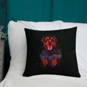 Rottweiler Premium Pillow - all over print premium pillow x front lifestyle c bc e f - Shujaa Designs