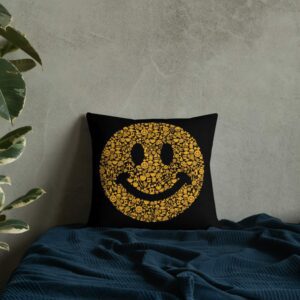 Smiley Premium Pillow - all over print premium pillow x front lifestyle a e fcd - Shujaa Designs