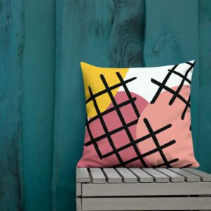 Abstract Print Premium Pillow - all over print premium pillow x back lifestyle ac bf - Shujaa Designs