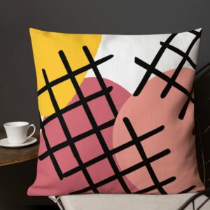 Abstract Print Premium Pillow - all over print premium pillow x back lifestyle ac be e - Shujaa Designs