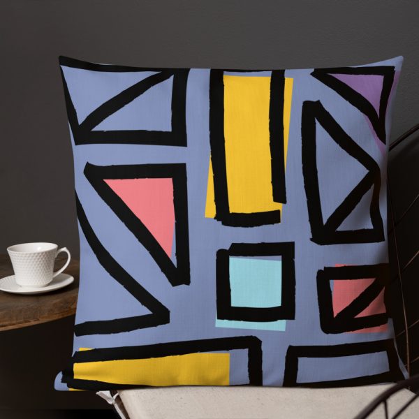 Abstract Geometric Print Premium Pillow - all over print premium pillow x front lifestyle c c ad - Shujaa Designs