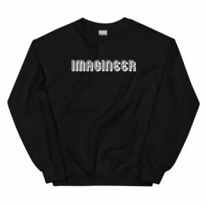 Imagineer Unisex Sweatshirt - unisex crew neck sweatshirt black front f b de - Shujaa Designs