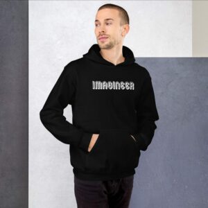 Imagineer Unisex Hoodie - unisex heavy blend hoodie black front dcd b - Shujaa Designs