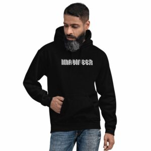 Imagineer Unisex Hoodie - unisex heavy blend hoodie black front dcd e - Shujaa Designs
