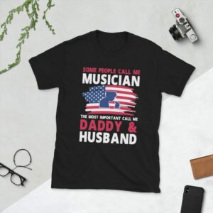 Some People Call Me Musician Unisex T-Shirt - unisex basic softstyle t shirt black front f a da - Shujaa Designs