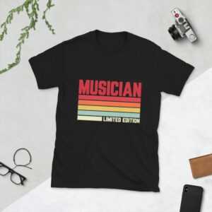 Musician Limited Edition Short-Sleeve Unisex T-Shirt - unisex basic softstyle t shirt black front bbbbb - Shujaa Designs
